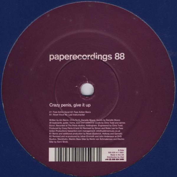 Crazy Penis - Give It Up | Paper Recordings (PAP 088) - 2