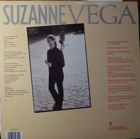 Suzanne Vega - Suzanne Vega | A&M Records (AMA 5072) - 2
