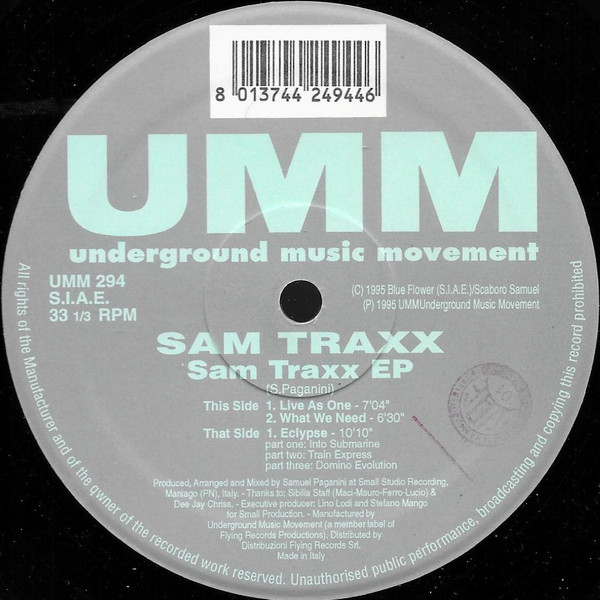 Sam Traxx - Sam Traxx EP | UMM (UMM 294)
