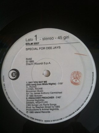 Various - Special For Dee Jays | Ricordi (SRLM 2057)