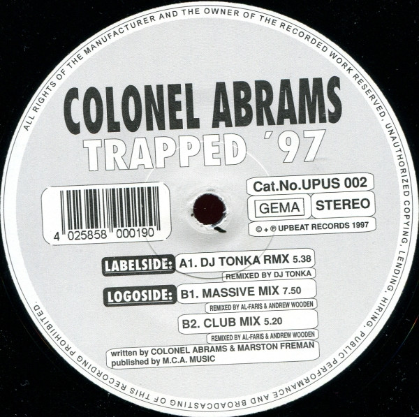 Colonel Abrams - Trapped '97 | Upbeat Records (UPUS 002) - main