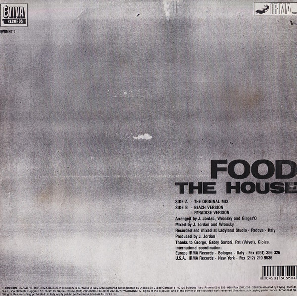 Food - The House | Èviva Records (EVRMX 015)