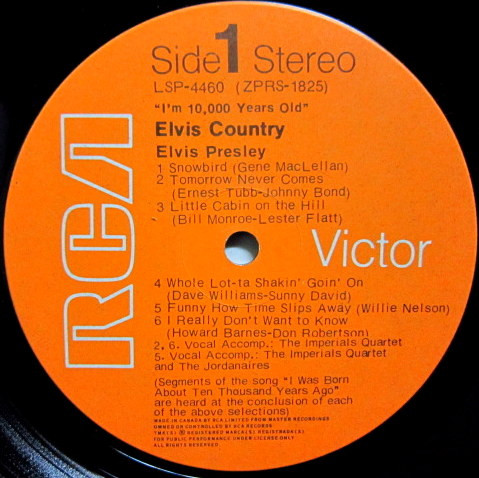 Elvis Presley - Elvis Country (I'm 10,000 Years Old) [Vinyl] | RCA Victor (LSP-4460) - 3
