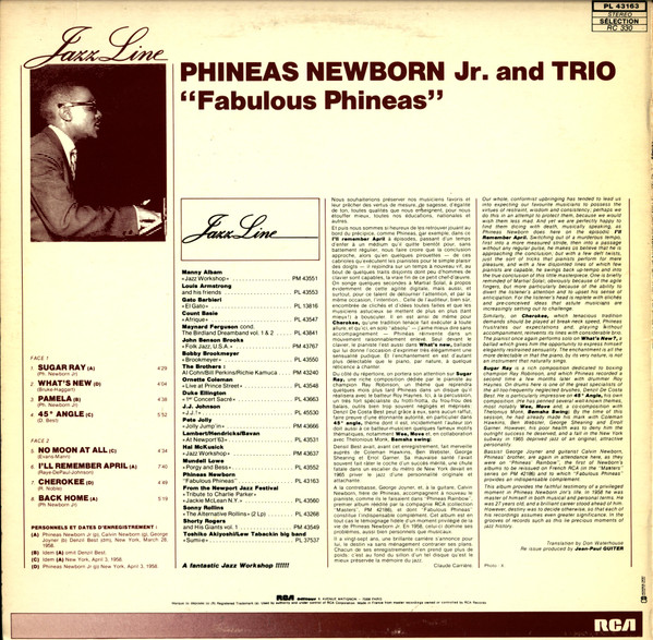 Phineas Newborn Trio - Fabulous Phineas | Jazz Line (PL 43163) - 2