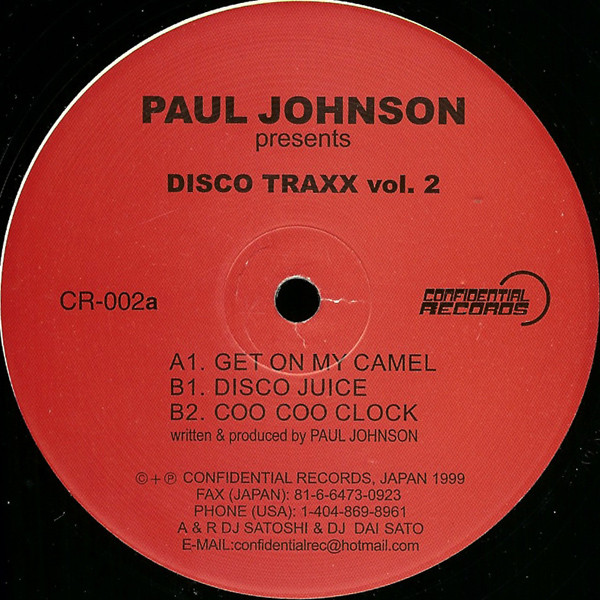 Paul Johnson - Disco Traxx Vol. 2 | Confidential Records (CR-002) - main