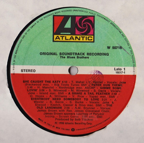 The Blues Brothers - The Blues Brothers (Original Soundtrack Recording) | Atlantic (W 50715) - 2