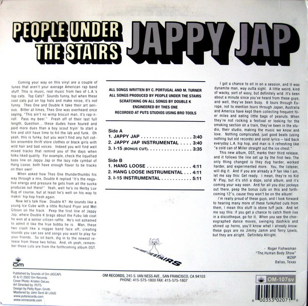 People Under The Stairs - Jappy Jap | OM Records (OM-107sv) - 2