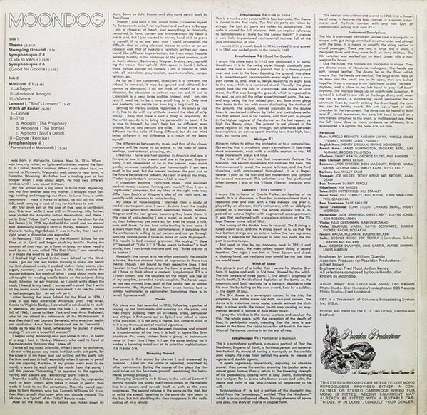 Moondog - Moondog | CBS (63906) - 2