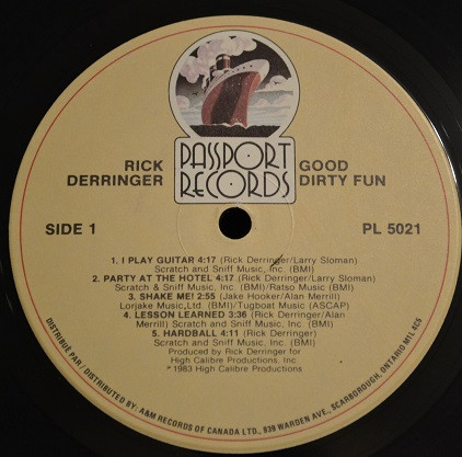 Rick Derringer - Good Dirty Fun | Passport Records (PL 5021) - 3