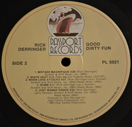 Rick Derringer - Good Dirty Fun | Passport Records (PL 5021) - 4