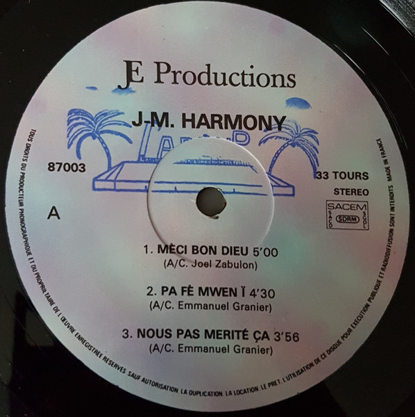 J.M. Harmony - Vol. 7 | J.E. Productions (JEP 87003) - 3