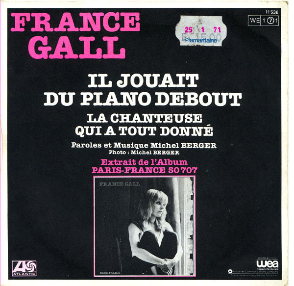 France Gall - Il Jouait Du Piano Debout | Atlantic (11 536) France Gall - Il Jouait Du Piano Debout | Atlantic (11 536)