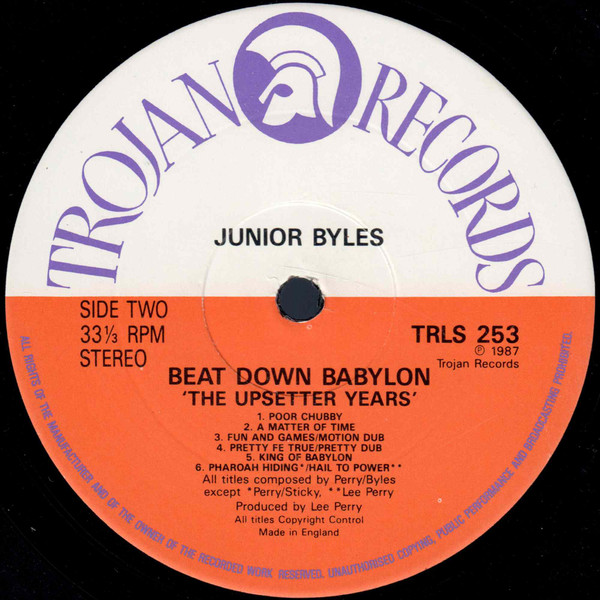 Junior Byles - Beat Down Babylon "The Upsetter Years" | Trojan Records (TRLS 253) - 4