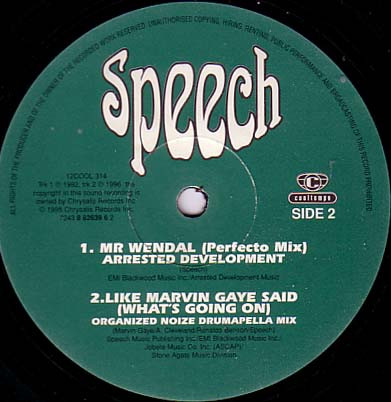 Speech - Like Marvin Gaye Said (What's Going On) | Cooltempo (12COOL 314) Speech - Like Marvin Gaye Said (What's Going On) | Cooltempo (12COOL 314)