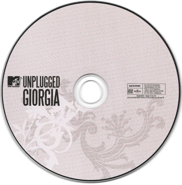 Giorgia - MTV Unplugged Giorgia | Dischi Di Cioccolata (82876705482) - 3