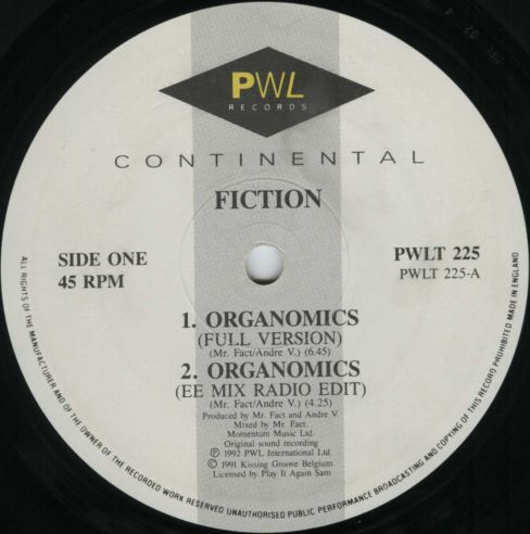 Fiction - Organomics | PWL International (PWLT 225) - 2