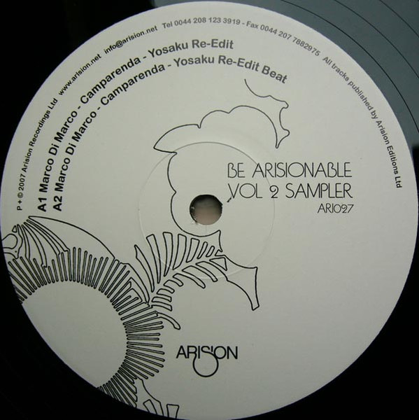 Various - Be Arisionable Vol 2 Sampler | Arision (ARI027) Various - Be Arisionable Vol 2 Sampler | Arision (ARI027)