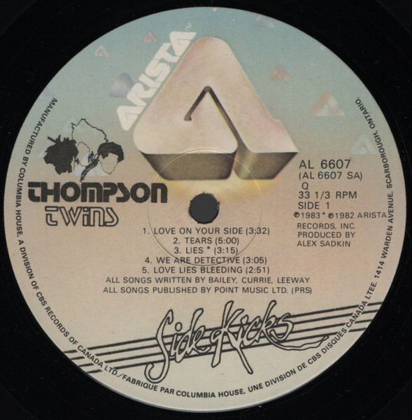 Thompson Twins - Side Kicks | Arista (AL 6607) - 3