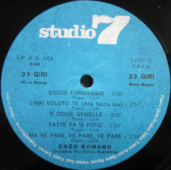 Enzo Romano - Macchiette Napoletane | Studio 7, Napoli (LPAG 1103) - 4 Enzo Romano - Macchiette Napoletane | Studio 7, Napoli (LPAG 1103) - 4