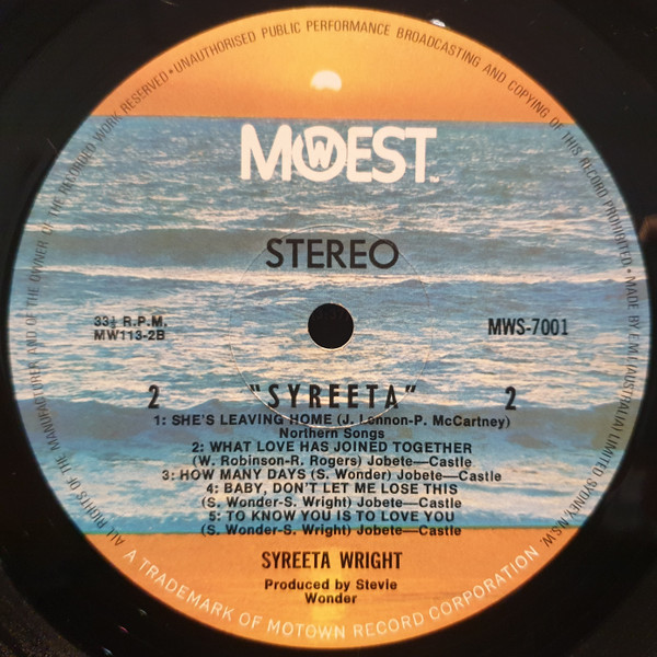 Syreeta - Syreeta | MoWest (MWS 7001) - 4