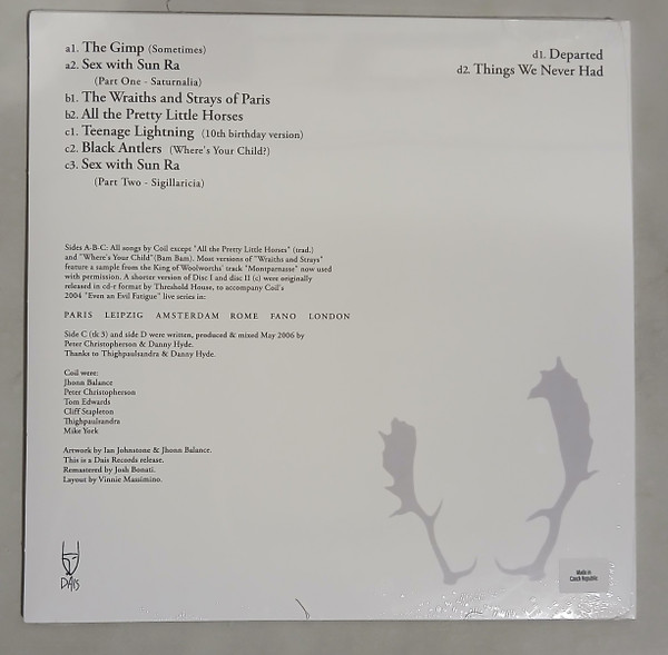 Coil - Black Antlers | Dais Records (dais189) - 2