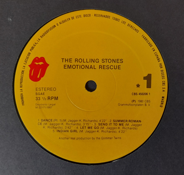 The Rolling Stones - Emotional Rescue | Rolling Stones Records (CBS 450206 1) - 4