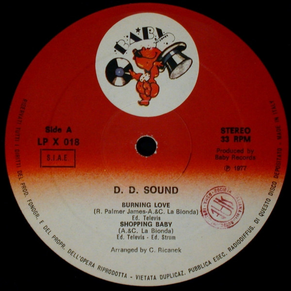 D.D. Sound - Disco Delivery | Baby Records (LPX 018) - 3