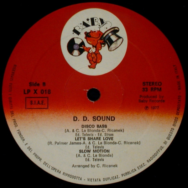 D.D. Sound - Disco Delivery | Baby Records (LPX 018) - 4