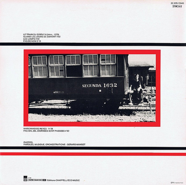 Gérard Manset - Le Train Du Soir | Pathé (2C 070 72443) - 2