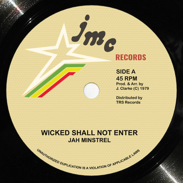Jah Minstrel - Wicked Shall Not Enter | Jmc Records (TRS-JMC-2)
