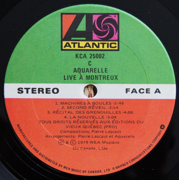 Aquarelle - Live À Montreux | Atlantic (KCA 25002)