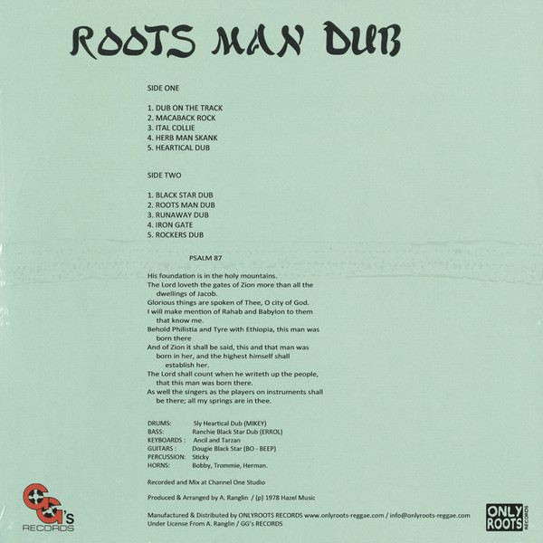 The Revolutionaries - Roots Man Dub | Onlyroots Records (ORLP23) - 2 The Revolutionaries - Roots Man Dub | Onlyroots Records (ORLP23) - 2