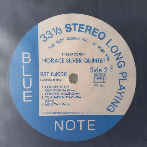 The Horace Silver Quintet - Finger Poppin' With The Horace Silver Quintet | Blue Note (BST 84008) - 4