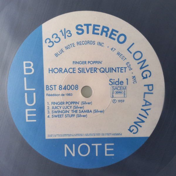 The Horace Silver Quintet - Finger Poppin' With The Horace Silver Quintet | Blue Note (BST 84008) - 3