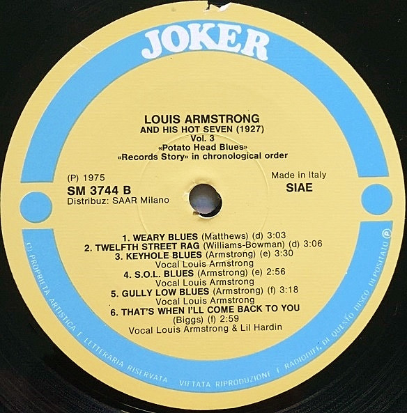 Louis Armstrong & His Hot Seven - Potato Head Blues 1927 | Joker (SM 3744) - 4