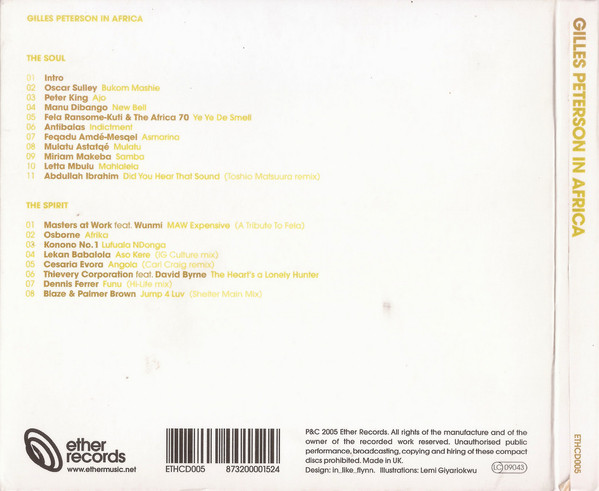 Gilles Peterson - Gilles Peterson In Africa | Ether Records (ETHCD005) - 2