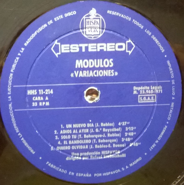 Modulos - Variaciones | Hispavox (HHS 11-214) - 3