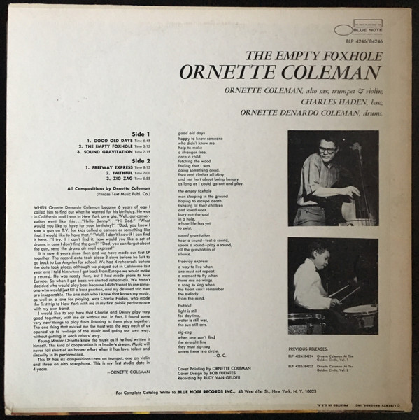 Ornette Coleman - The Empty Foxhole | Blue Note (BLP 4246) - 2