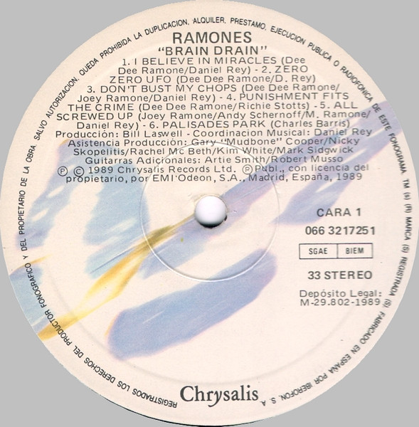 Ramones - Brain Drain | Chrysalis (066 32 1725 1) - 3