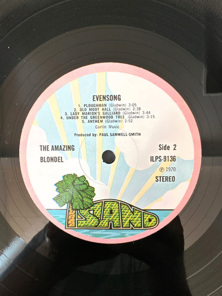 Amazing Blondel - Evensong | Island Records (ILPS 9136) - 4 Amazing Blondel - Evensong | Island Records (ILPS 9136) - 4