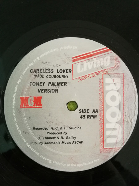 Tony Palmer / Little Roy - Careless Lover / Muddy Muddy | Living Room (LRD 09)