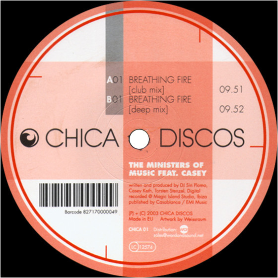 The Ministers Of Music Feat. Casey - Breathing Fire | Chica Discos (CHICA 01)
