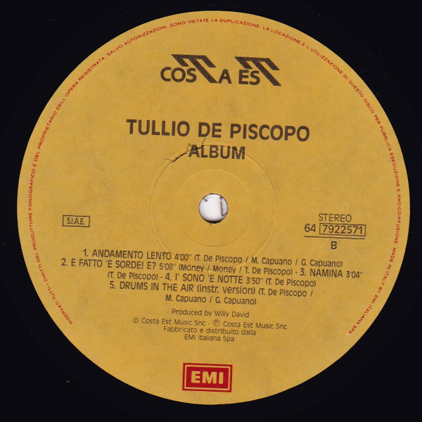 Tullio De Piscopo - Album | Costa Est (64 7922571) - 4