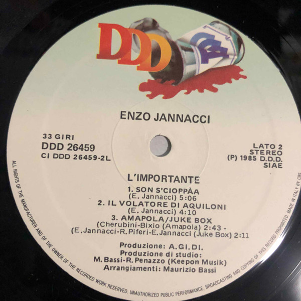 Enzo Jannacci - L'Importante | DDD (DDD 26459) - 4