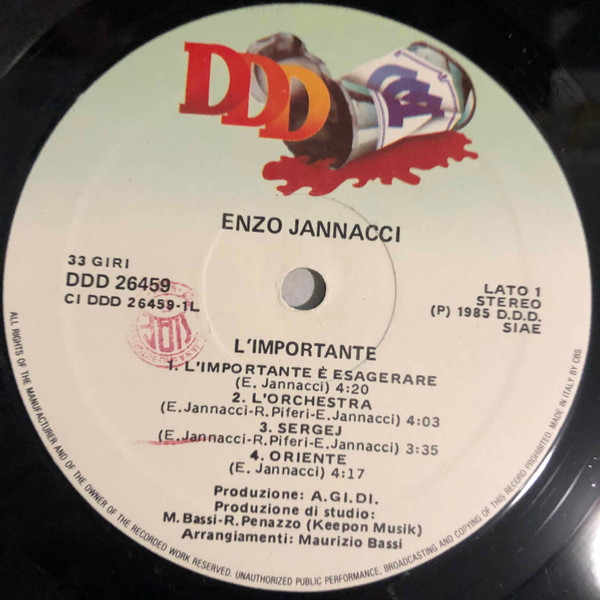 Enzo Jannacci - L'Importante | DDD (DDD 26459) - 3