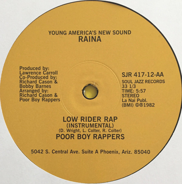 Poor Boy Rappers - Low Rider Rap | Soul Jazz Records (SJR 417-12) - 2