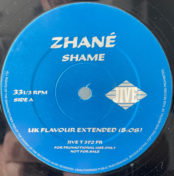 Zhané - Shame | Jive (JIVE T 372 PR) - main