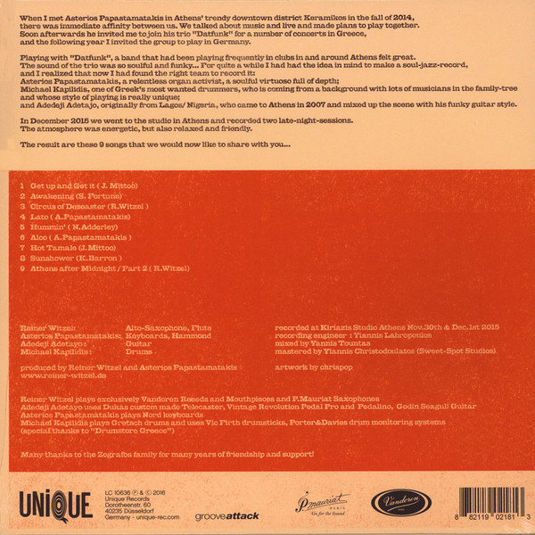 Reiner Witzel & Datfunk - Steppin' Up | Unique (UNIQ218-1)