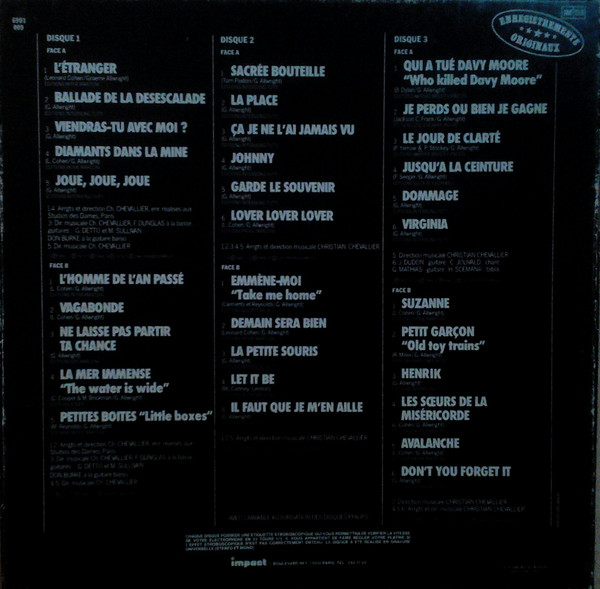 Graeme Allwright - Coffret 3 Disques | Impact (6993.009) - 2