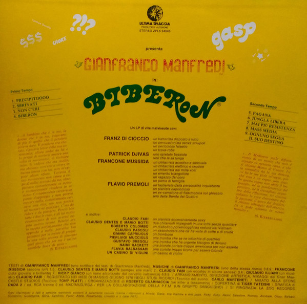 Gianfranco Manfredi - Biberon | Ultima Spiaggia (ZPLS 34045) - 2